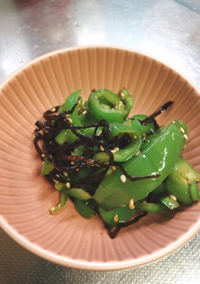 ピーマンの塩昆布和え-レシピのメイン写真