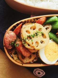 お弁当★レンコンとソーセージピリ辛ポン酢-レシピのメイン写真