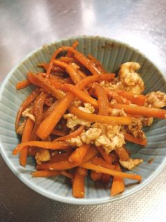 にんじんと卵の胡麻味噌炒め-レシピのメイン写真