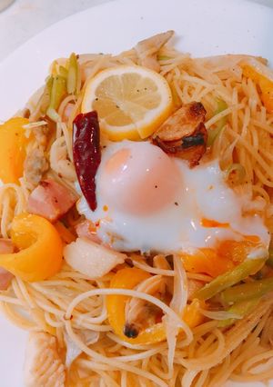 レモンとラー油のシーフードパスタ-レシピのメイン写真