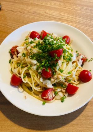 【夏レシピ】トマトとツナの冷製パスタ　-レシピのメイン写真