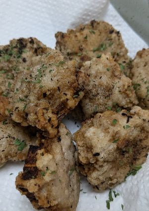 簡単！レンコンの鶏ミンチのせ揚げ-レシピのメイン写真