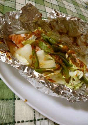 鮭のホイル焼き♪　今回は味噌味で♡-レシピのメイン写真