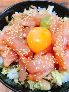 ビンチョウ鮪とミョウガの漬け丼-レシピのメイン写真
