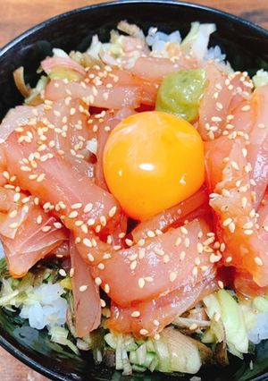 ビンチョウ鮪とミョウガの漬け丼-レシピのメイン写真