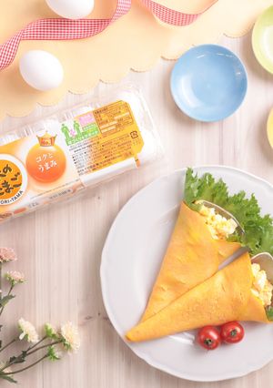 卵サラダのにんじんクレープ-レシピのメイン写真