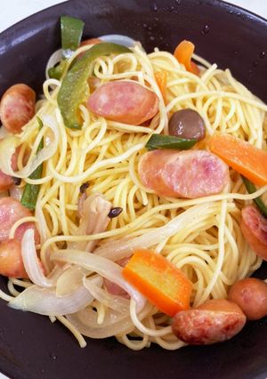 コンソメ塩味パスタ-レシピのメイン写真