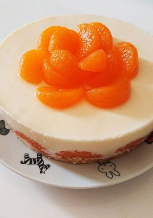 生クリーム不要☆みかんレアチーズケーキ-レシピのメイン写真