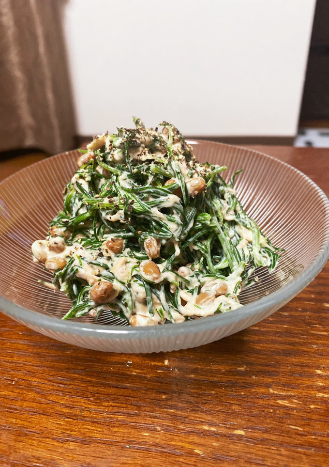 簡単！おかひじきのツナ納豆マヨ和え-レシピのメイン写真