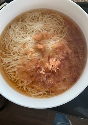 梅かつおの白だし素麺-レシピのメイン写真