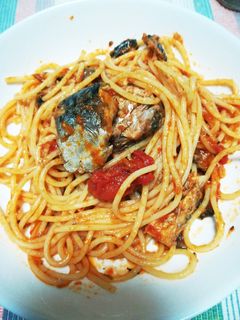さば缶でつくるトマトパスタ-レシピのメイン写真