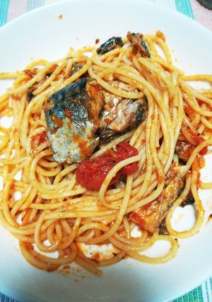 さば缶でつくるトマトパスタ-レシピのメイン写真