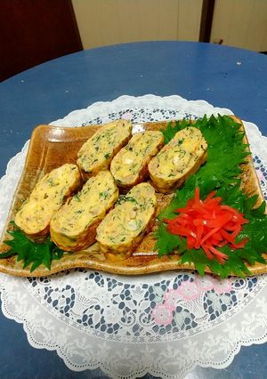鮭中骨缶と、大葉のサッパリ卵焼き！！-レシピのメイン写真
