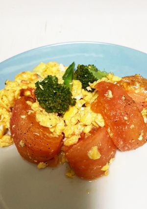 トマトとブロッコリーの卵炒め-レシピのメイン写真