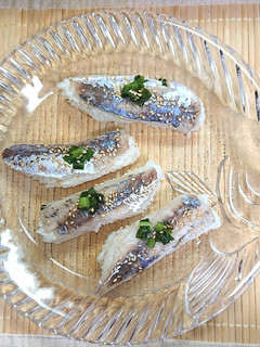 釣った魚でさっぱりすっきり豆あじ押し寿司-レシピのメイン写真