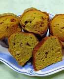 粉末緑茶で作るくるみ入りマフィン