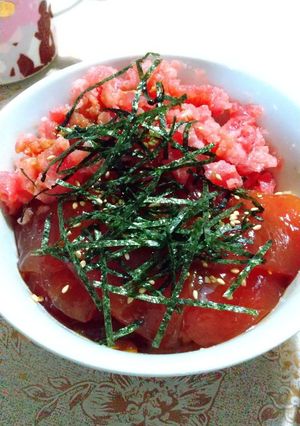 めちゃ簡単！マグロ丼-レシピのメイン写真