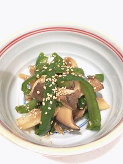 レンチン☆きのことピーマンの和え物-レシピのメイン写真