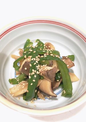 レンチン☆きのことピーマンの和え物-レシピのメイン写真
