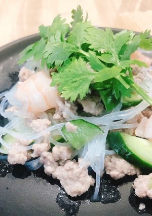 パクチーと豚肉の春雨サラダ-レシピのメイン写真
