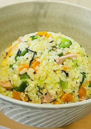 非常食米消費にも!大葉とピーマンの炒飯-レシピのメイン写真