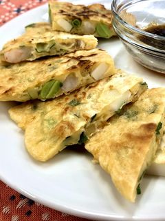 シーフードと枝豆のチーズチヂミ-レシピのメイン写真