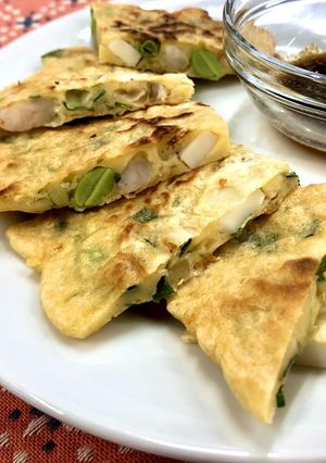 シーフードと枝豆のチーズチヂミ-レシピのメイン写真