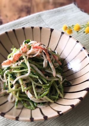 【5分で出来る】豆苗とかにかまのマヨ和え-レシピのメイン写真