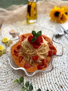 豆乳トマトスープでトマトたっぷりそうめん-レシピのメイン写真