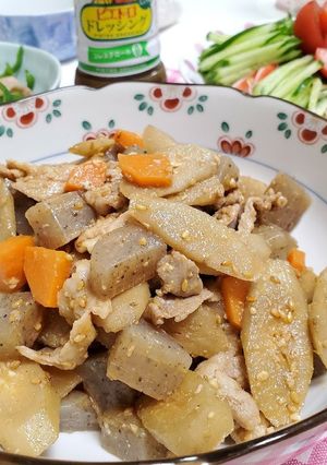 豚肉とごぼうのゴマ味噌コチュジャン炒め-レシピのメイン写真
