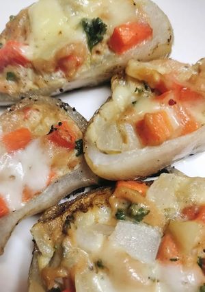 ✝歪み玉ねぎで作るオムレツパズル🧅脱構築-レシピのメイン写真