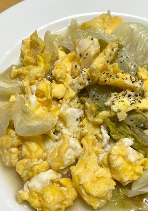 レタスと卵の鶏ガラ炒め-レシピのメイン写真