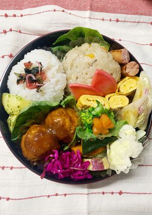 煮込みハンバーグお弁当-レシピのメイン写真