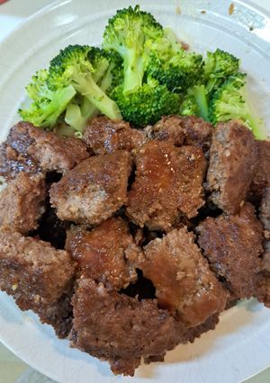 合挽き肉のサイコロステーキ-レシピのメイン写真