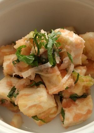 焼き豆腐の薬味たらこ和え-レシピのメイン写真