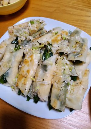ゆで鶏の棒餃子！ねぎ塩レモン和え-レシピのメイン写真