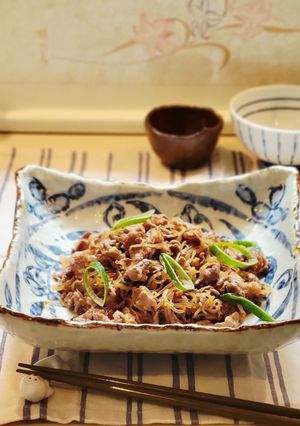 牛肉としらたきのすき焼き風炒め🍚-レシピのメイン写真