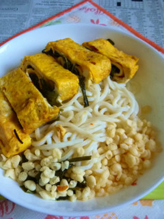 醤油うどん風冷やしうどん10~卵焼き載せ-レシピのメイン写真