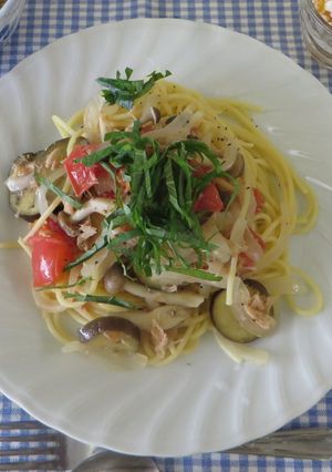 なすとトマトのパスタ-レシピのメイン写真