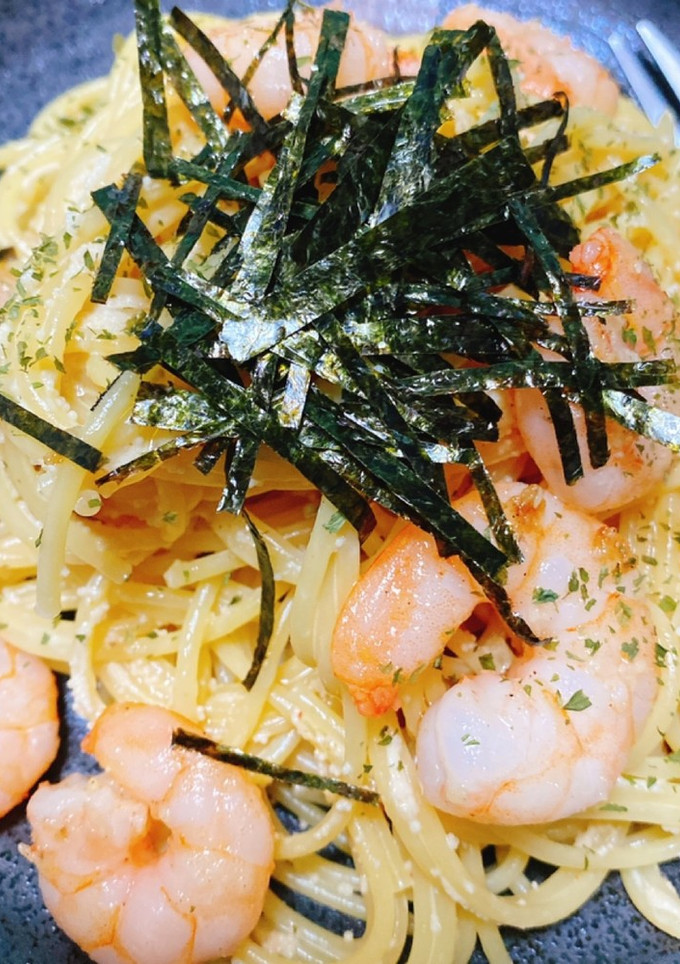 簡単♡ぷりぷり海老と明太子の和風パスタ-レシピのメイン写真
