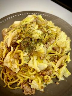 生姜焼き風そぼろ焼きそば-レシピのメイン写真