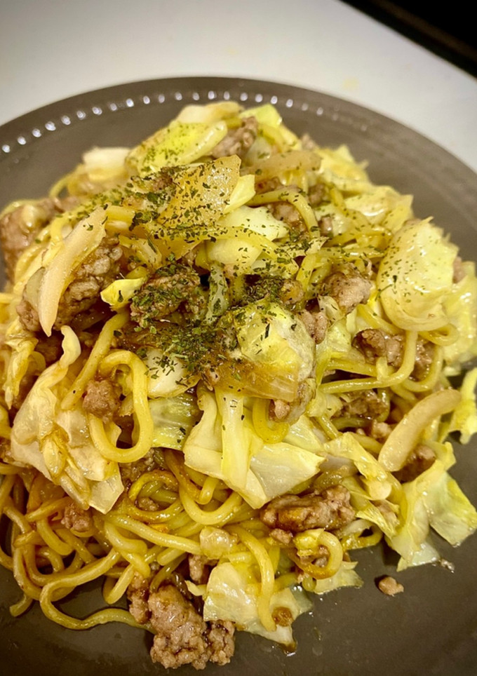 生姜焼き風そぼろ焼きそば-レシピのメイン写真