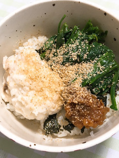 青菜と山芋丼-レシピのメイン写真