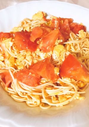 中華風トマたまパスタ-レシピのメイン写真