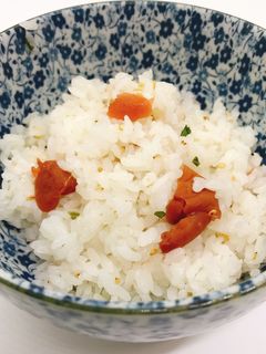 【病院】梅としらすと大葉のごはん【給食】-レシピのメイン写真