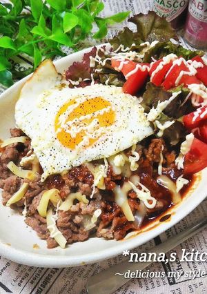 超簡単で本格的!なんちゃってロコモコご飯-レシピのメイン写真