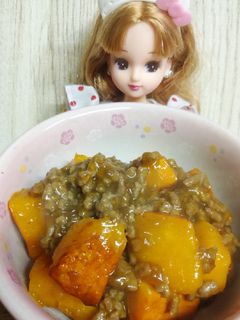 リカちゃん♡かぼちゃのそぼろあんかけ-レシピのメイン写真