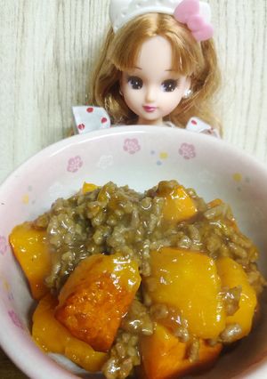 リカちゃん♡かぼちゃのそぼろあんかけ-レシピのメイン写真