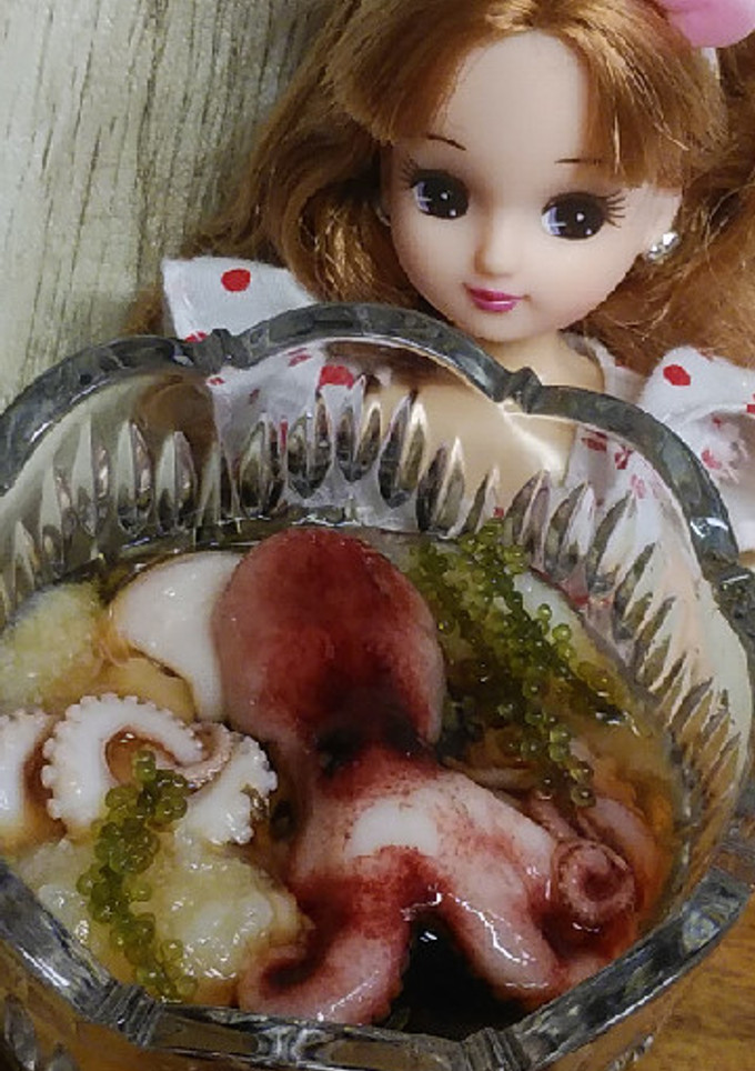 リカちゃん♡タコと海ぶどうの再会♡笑-レシピのメイン写真