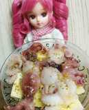 リカちゃん♡おつまみに？タコとチーズ前菜